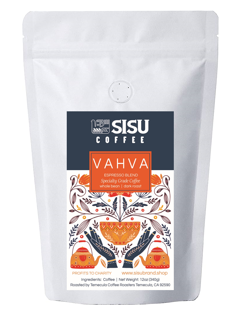 VAHVA | ESPRESSO BLEND | DARK | Brown Sugar, Toasted Almond & Nutmeg Sisu Coffee VAHVA | ESPRESSO BLEND | DARK | Brown Sugar, Toasted Almond & Nutmeg Sisu Coffee