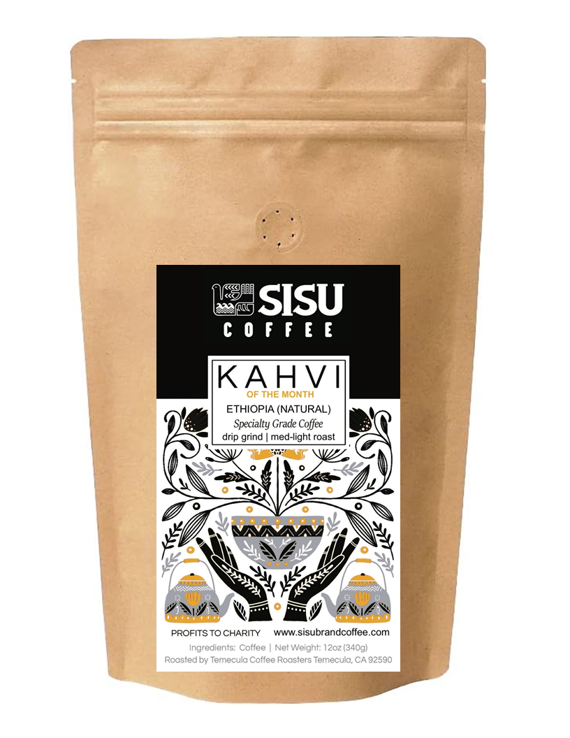 KAHVI of the Month | ETHIOPIA (NATURAL) | MED-LIGHT | Citrus, Floral & Creamy Chocolate