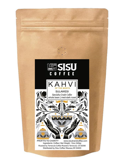 KAHVI of the Month | SULAWESI | MED-DARK | Notes of Vanilla, Dark Chocolate and Citrus